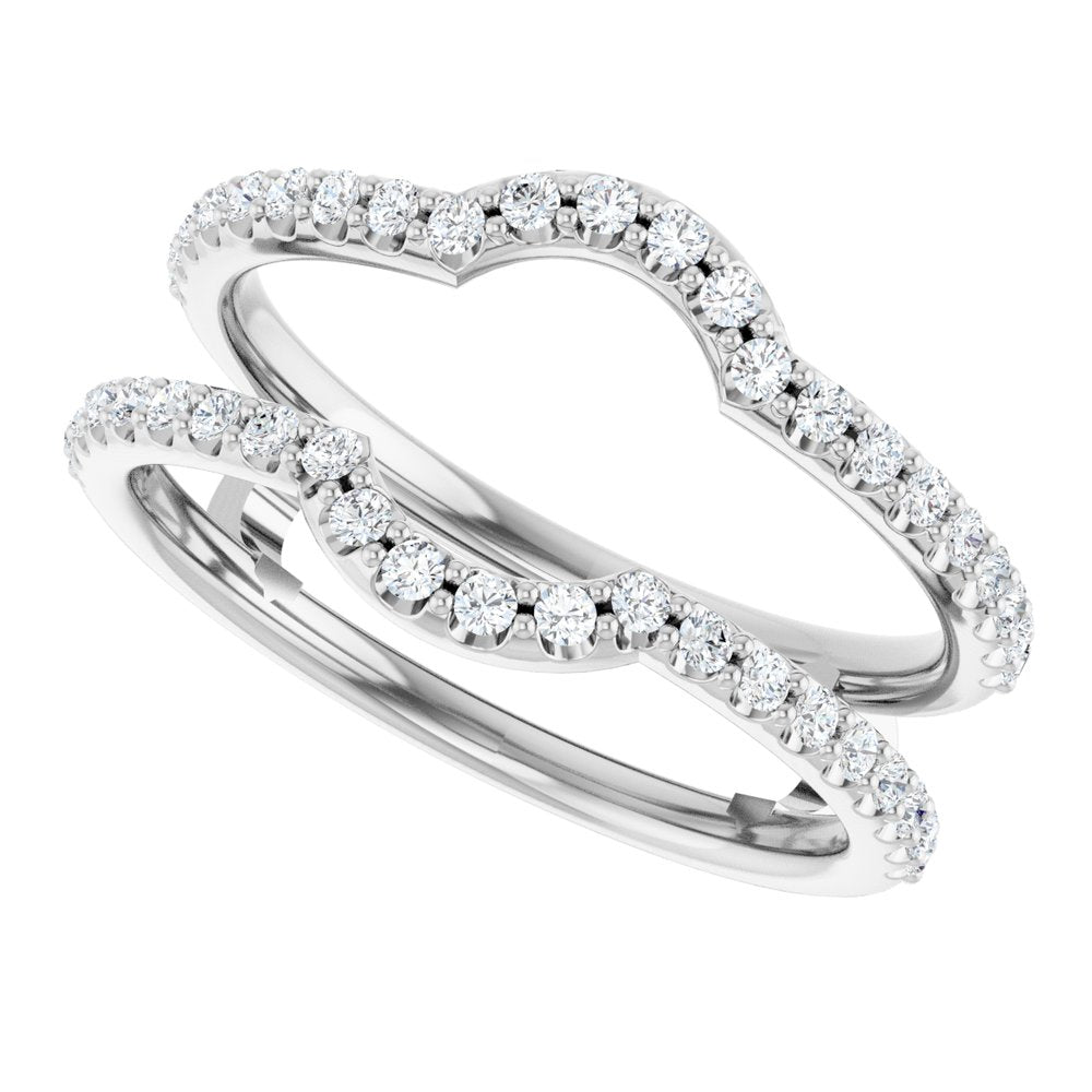 14K White Gold 3/8 CTW Lab-Grown Diamond Ring Guard