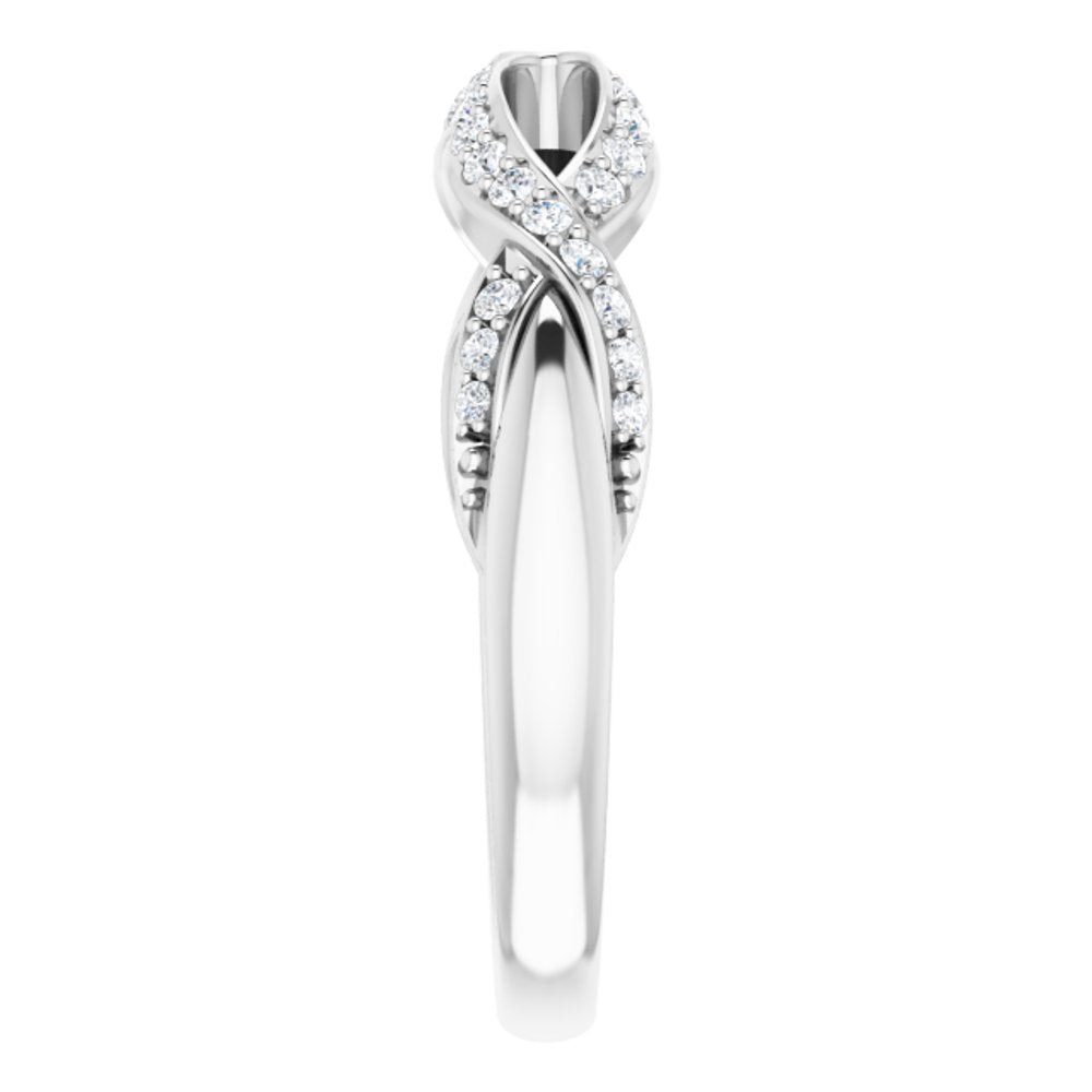 14K White 3/8 CTW Natural Diamond Anniversary Band