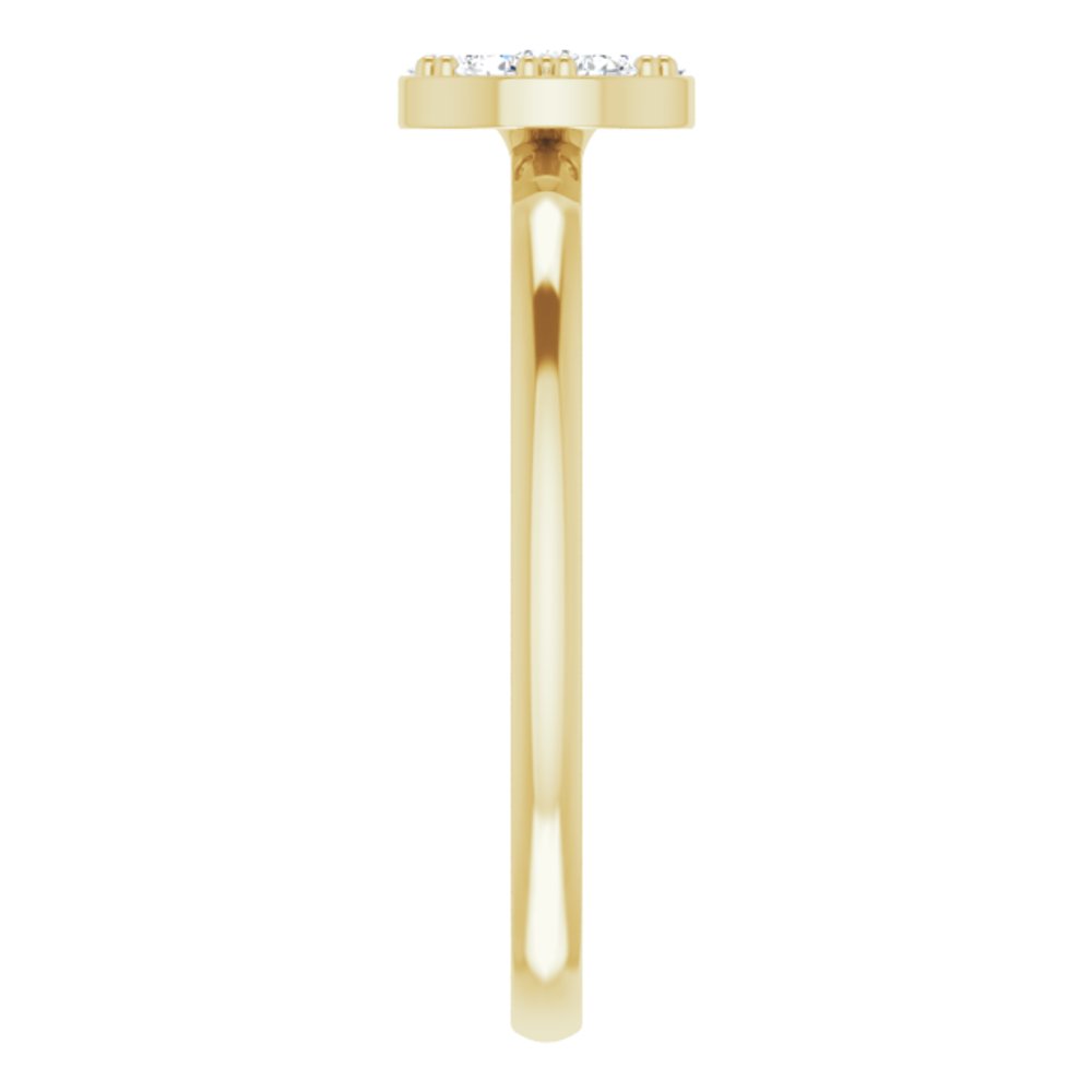 14K Yellow Gold 1/5 CTW Natural Diamond Stackable Cluster Ring