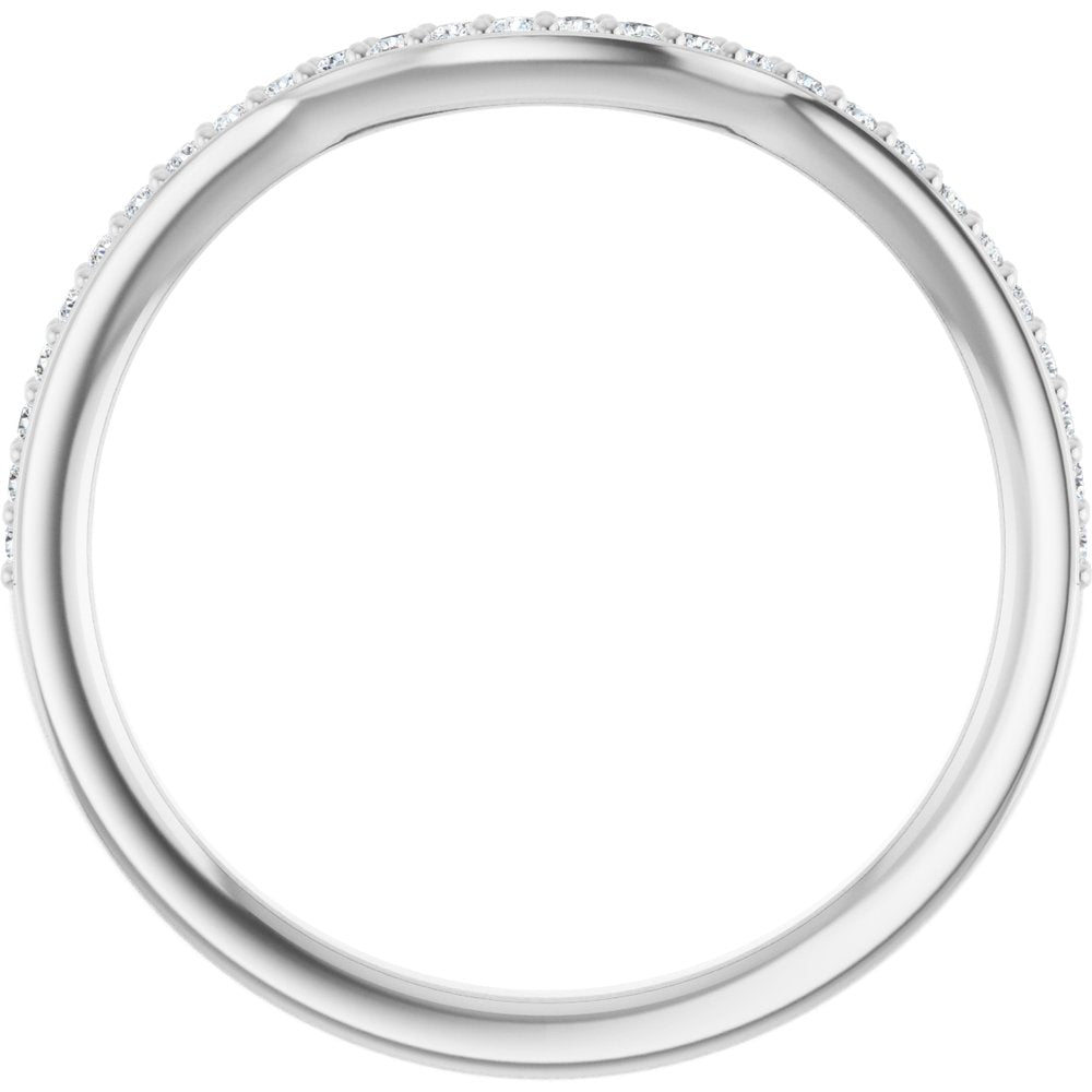 14K White Gold 1/6 CTW Lab-Grown Diamond Contour Band