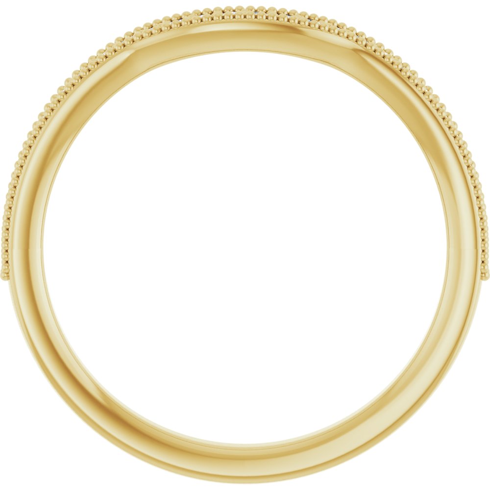14K Yellow 1/8 CTW Natural Diamond Contour Band