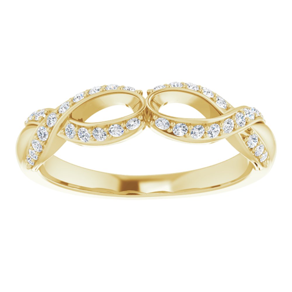 14K Yellow 1/4 CTW Natural Diamond Anniversary Band
