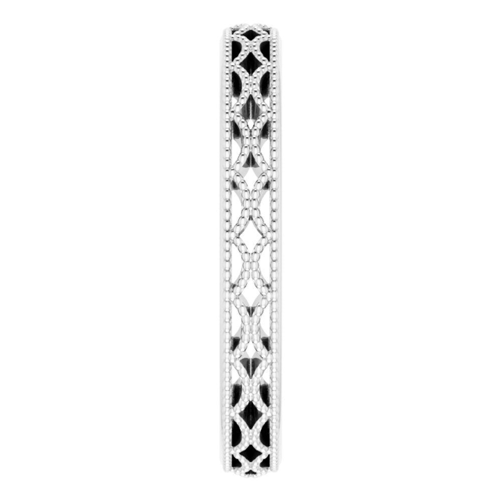 14K White Gold 3 mm Band Size 7