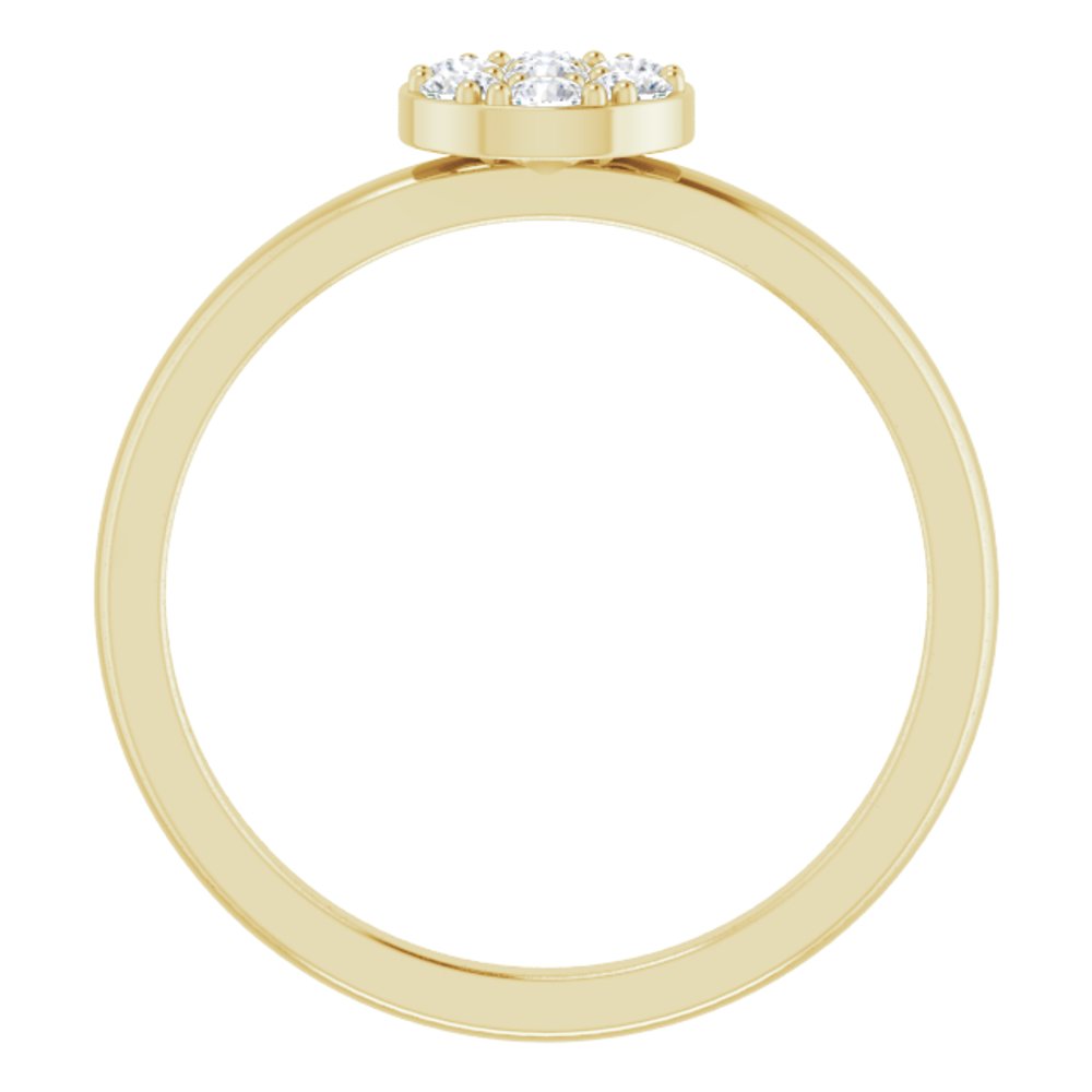 14K Yellow Gold 1/5 CTW Natural Diamond Stackable Cluster Ring