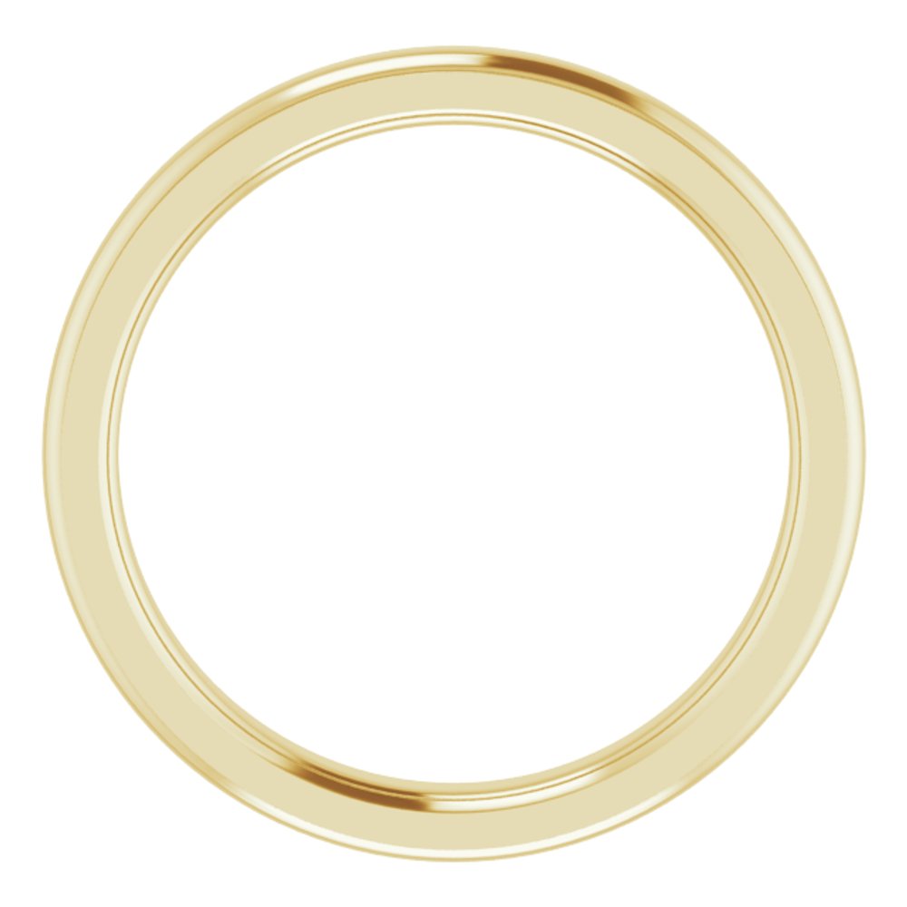 14K Yellow 2.5 mm Stepped-Edge Comfort-Fit Half Round Band