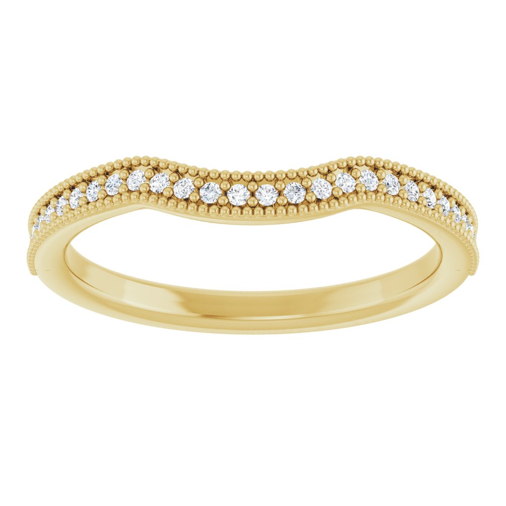 14K Yellow 1/6 CTW Lab-Grown Diamond Contour Band