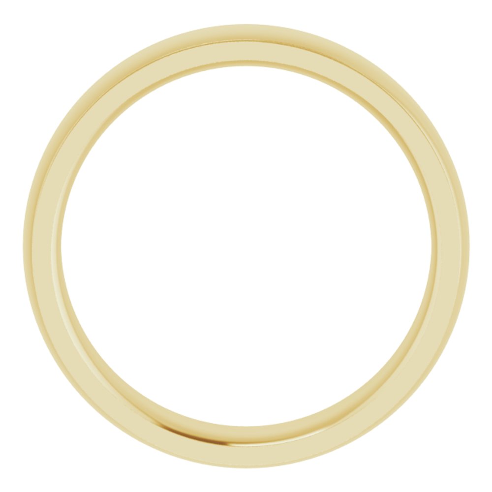14K Yellow 5 mm Stepped-Edge Comfort-Fit Half Round Band
