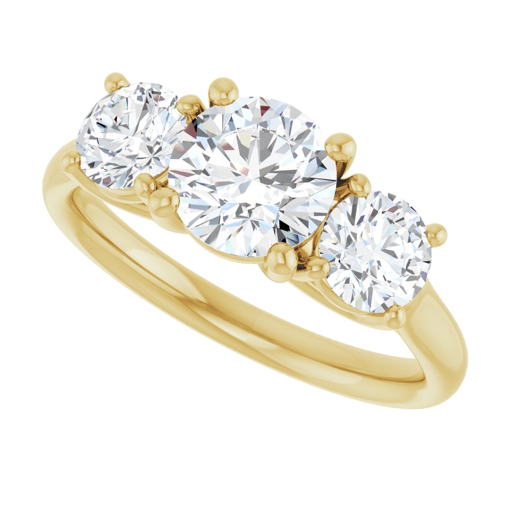 14K Yellow Gold 1 3/4 CTW Lab-Grown Diamond Engagement Ring