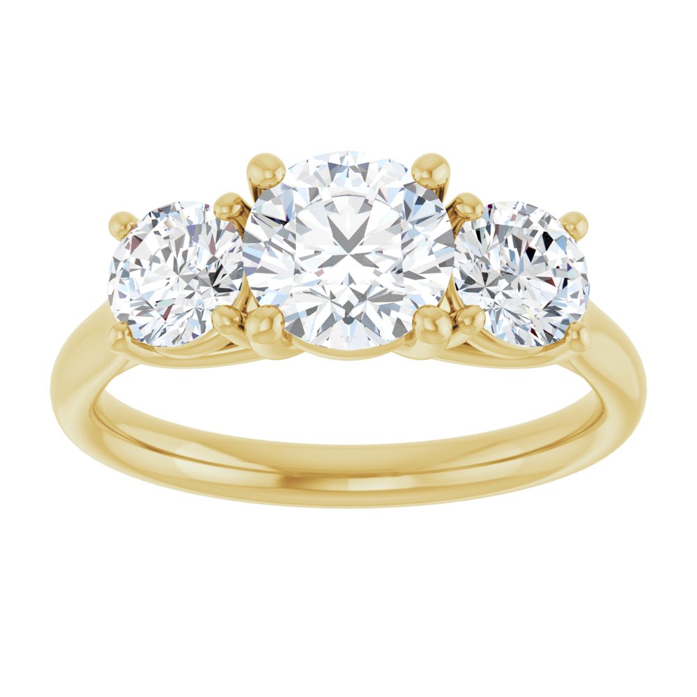 14K Yellow Gold 1 3/4 CTW Lab-Grown Diamond Engagement Ring