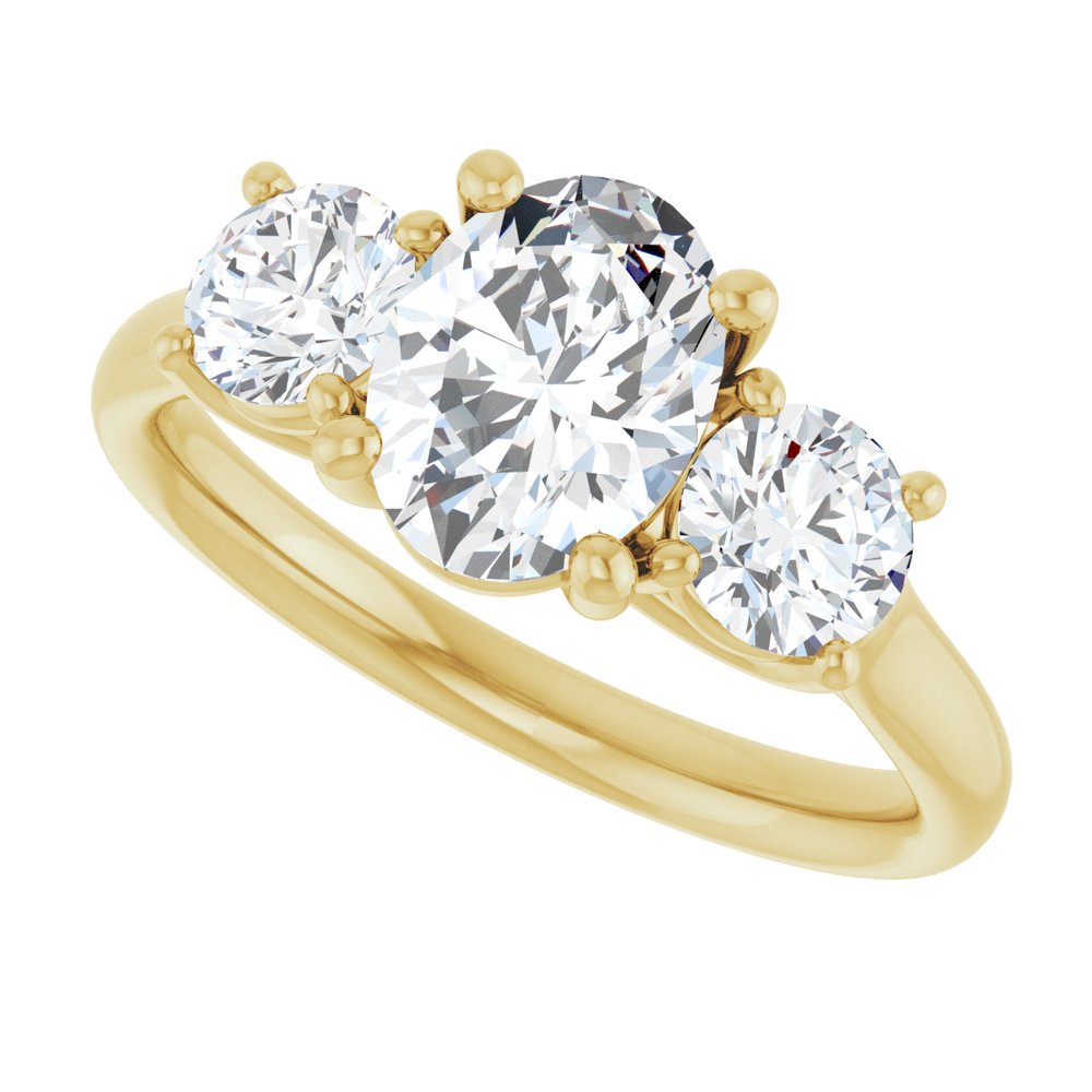 14K Yellow Gold 1 3/4 CTW Lab-Grown Diamond Engagement Ring