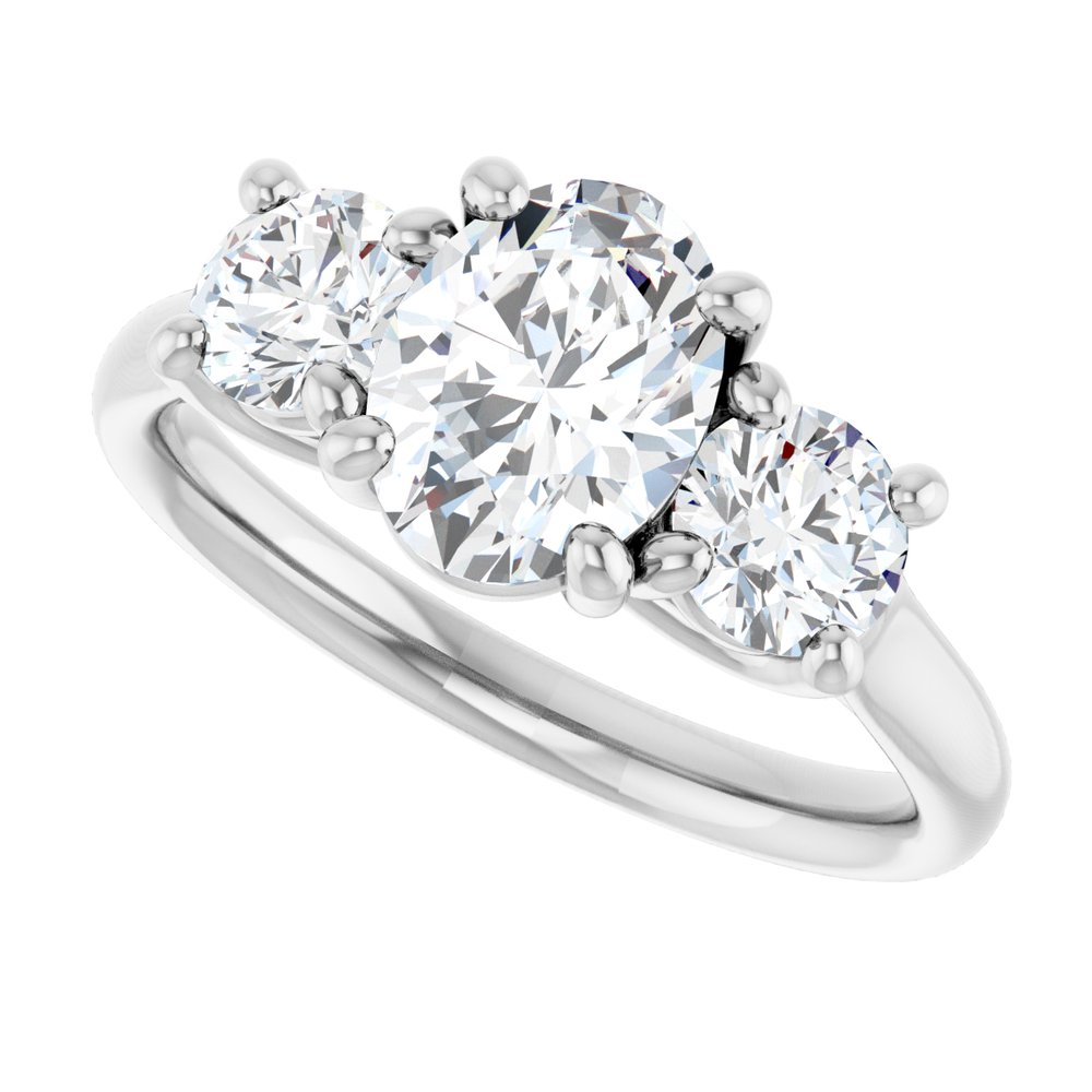 14K White Gold 1 3/4 CTW Lab-Grown Diamond Engagement Ring