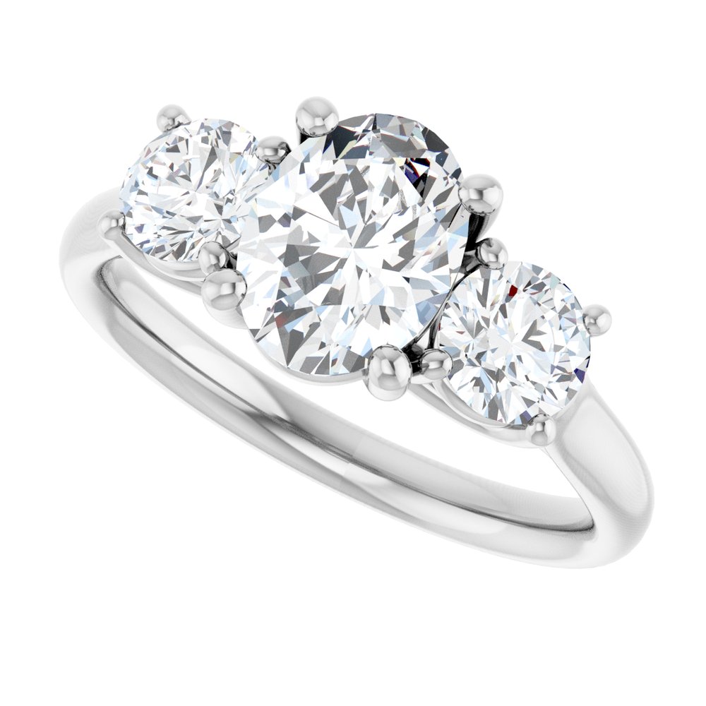 14K White Gold 1 3/4 CTW Lab-Grown Diamond Engagement Ring
