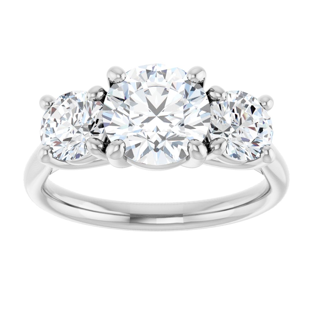 14K White Gold 2 1/2 CTW Lab-Grown Diamond Engagement Ring