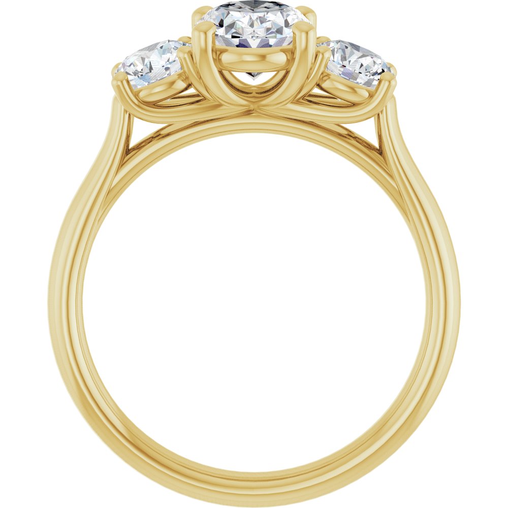 14K Yellow Gold 1 3/4 CTW Lab-Grown Diamond Engagement Ring