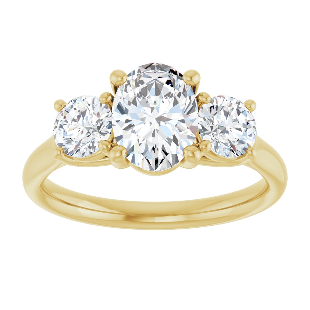 14K Yellow Gold 1 3/4 CTW Lab-Grown Diamond Engagement Ring