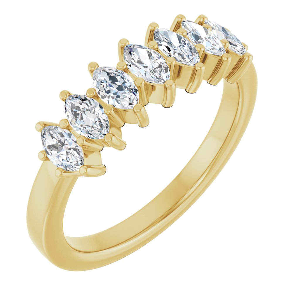 14K Yellow Gold 7/8 CTW Natural Diamond Anniversary Band