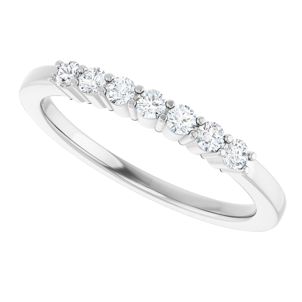 14K White Gold 1/5 CTW Natural Diamond Anniversary Band