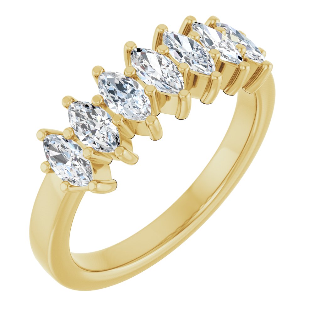 14K Yellow Gold 7/8 CTW Lab-Grown Diamond Anniversary Band