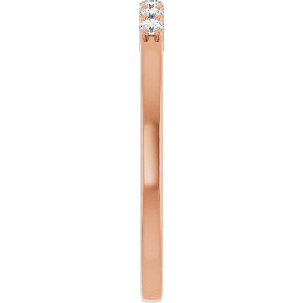 14K Rose Gold 1/6 CTW Lab-Grown Diamond Anniversary Band