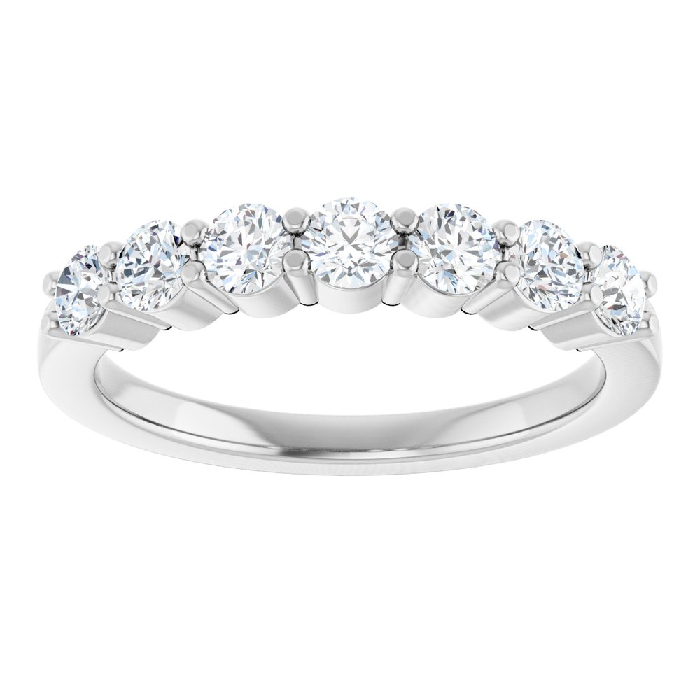 14K White Gold 5/8 CTW Natural Diamond Anniversary Band
