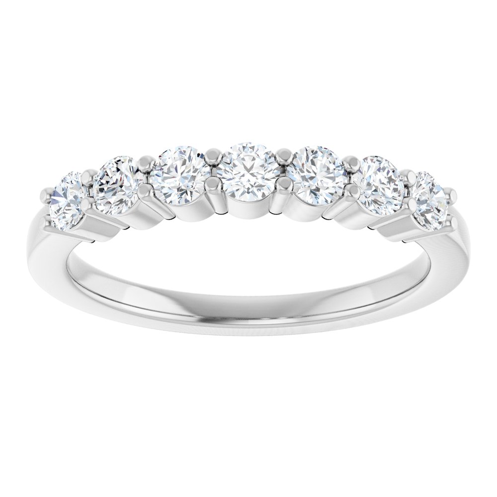 14K White Gold 1/2 CTW Natural Diamond Anniversary Band