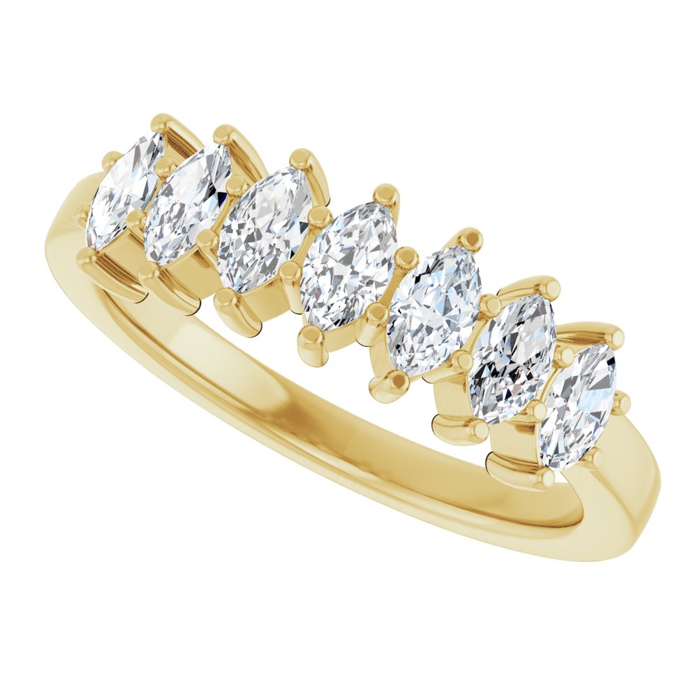 14K Yellow Gold 7/8 CTW Natural Diamond Anniversary Band