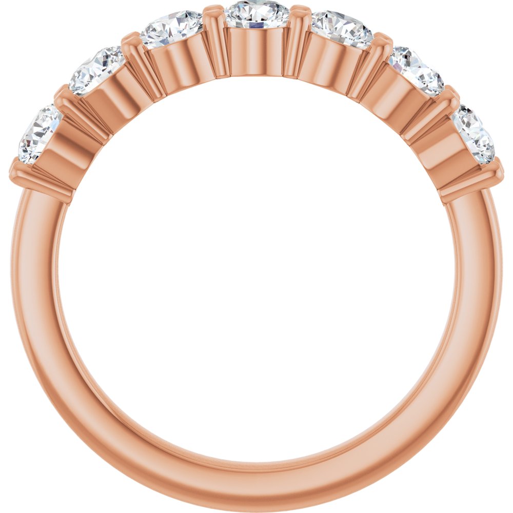 14K Rose Gold 1 CTW Lab-Grown Diamond Anniversary Band