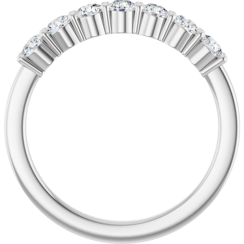 14K White Gold 1/2 CTW Natural Diamond Anniversary Band