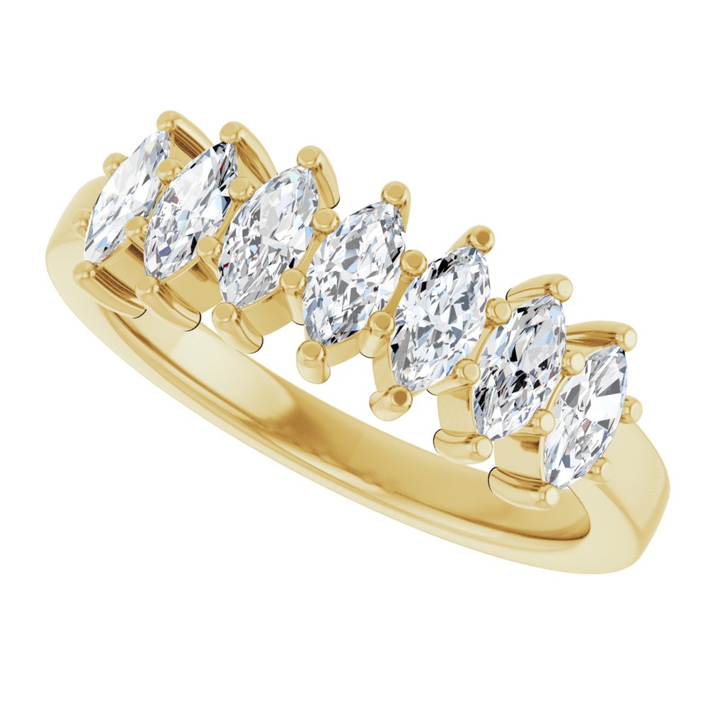 14K Yellow Gold 7/8 CTW Lab-Grown Diamond Anniversary Band