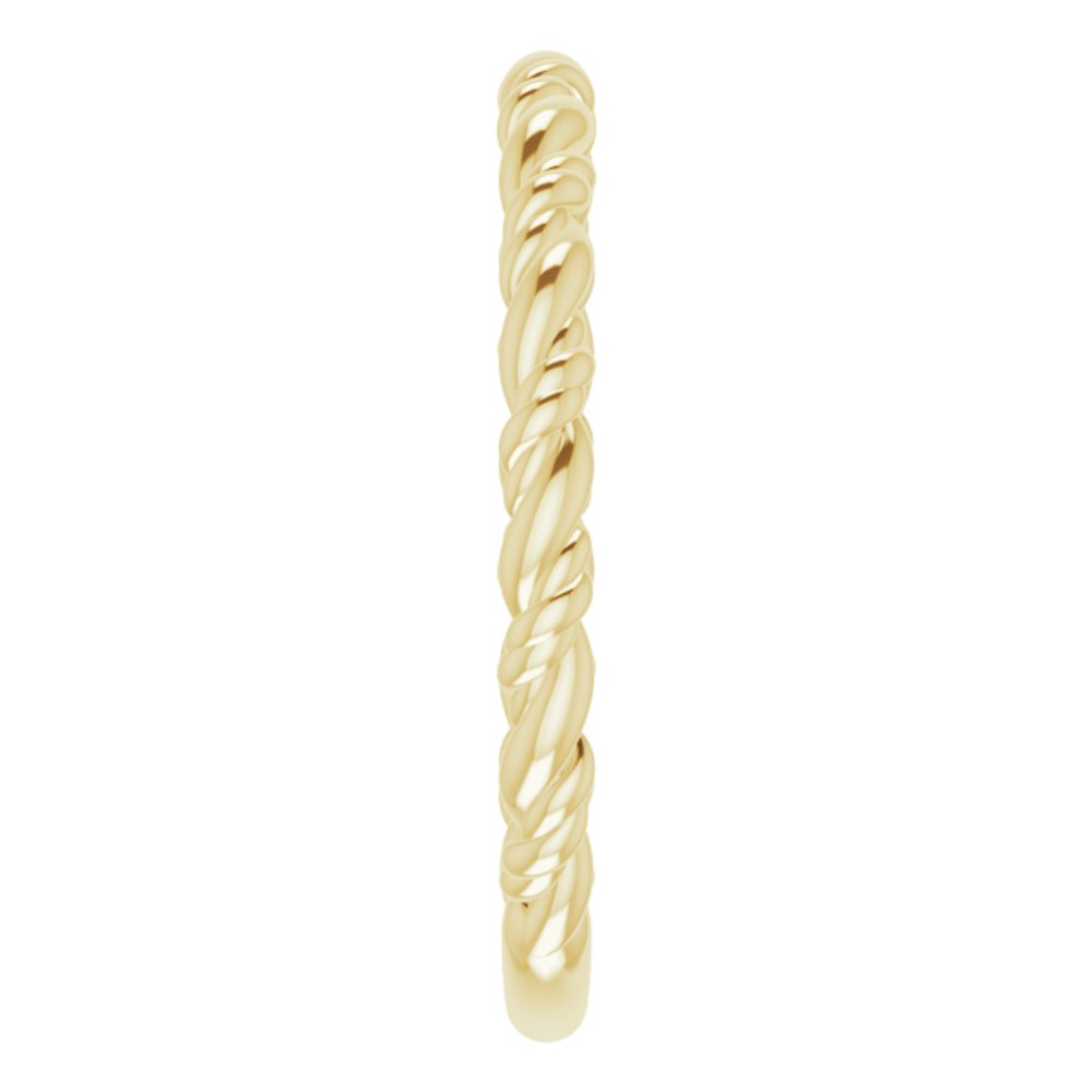 14K Yellow Gold Stackable Rope Ring