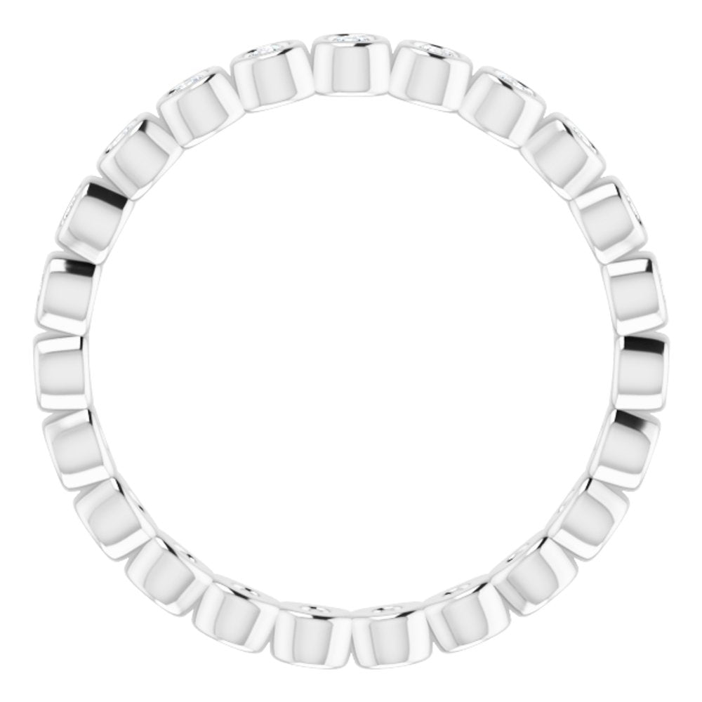 14K White Gold 1/3 CTW Natural Diamond Eternity Band Size 6