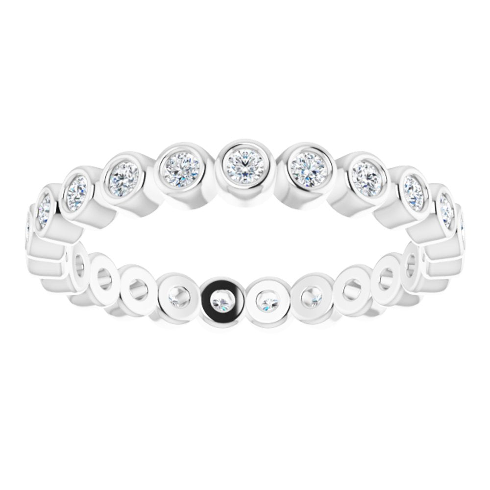 14K White Gold 1/3 CTW Natural Diamond Eternity Band Size 6