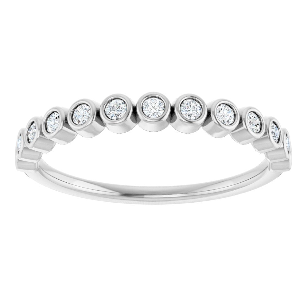 Platinum 1/6 CTW Natural Diamond Anniversary Band