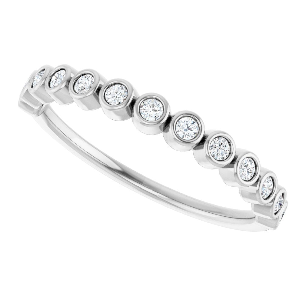 Platinum 1/6 CTW Natural Diamond Anniversary Band