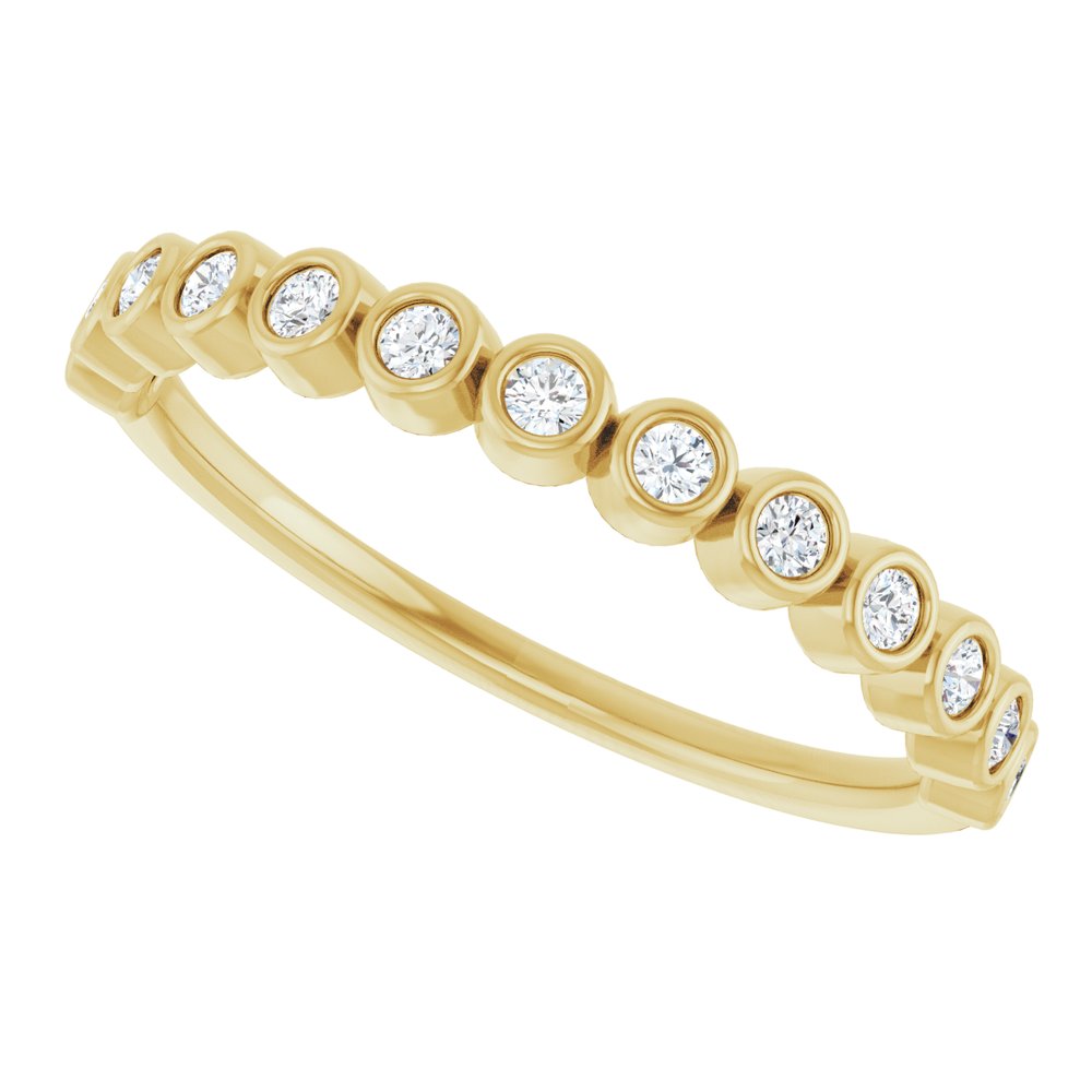 14K Yellow Gold 1/6 CTW Natural Diamond Anniversary Band