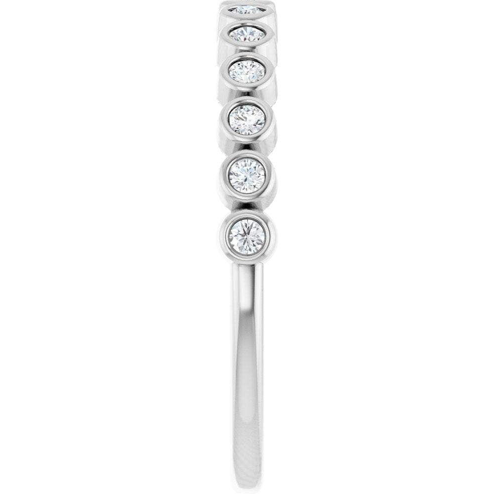 Platinum 1/6 CTW Natural Diamond Anniversary Band