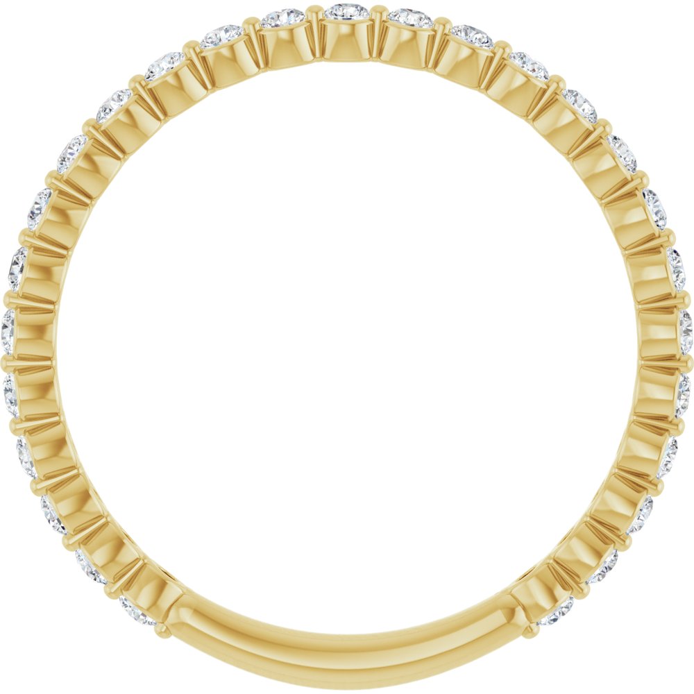 14K Yellow 1 1/6 CTW Lab-Grown Diamond Anniversary Band
