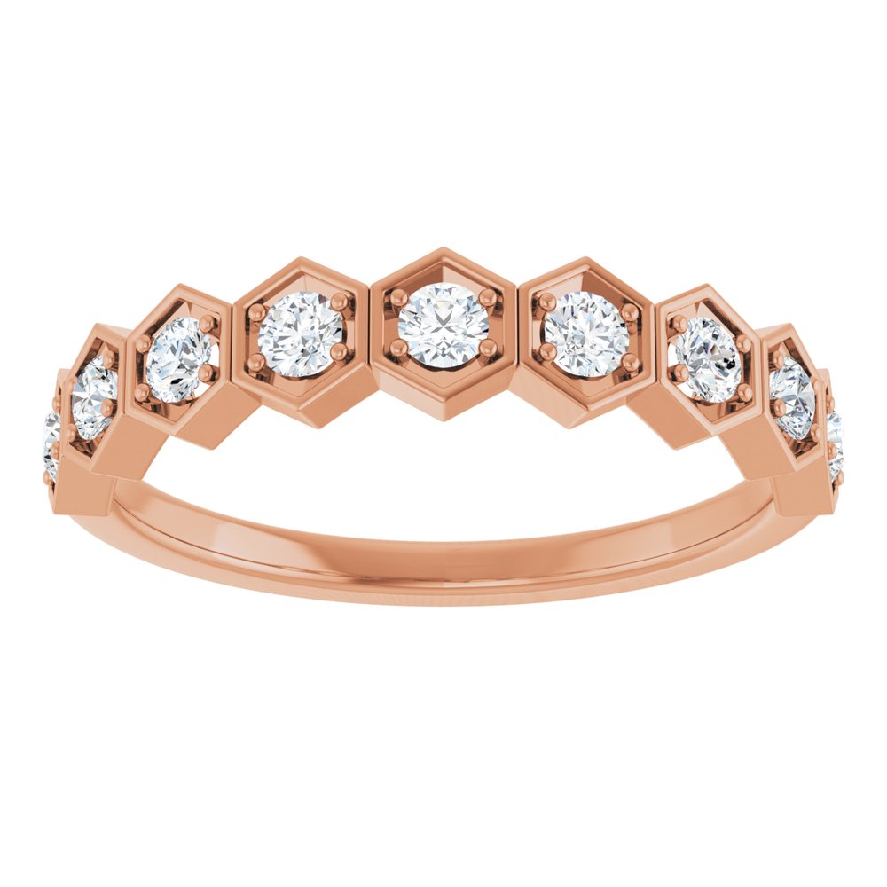 14K Rose Gold 1/3 CTW Natural Diamond Stackable Ring