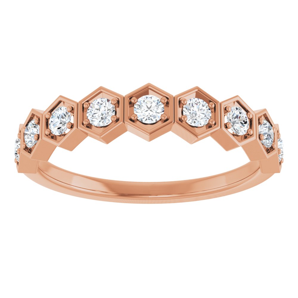 14K Rose Gold 1/3 CTW Natural Diamond Stackable Ring