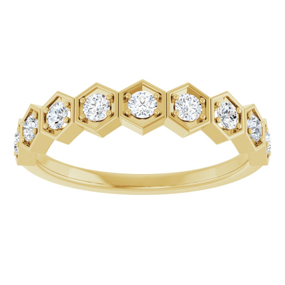 14K Yellow Gold 3/8 CTW Lab-Grown Diamond Stackable Ring