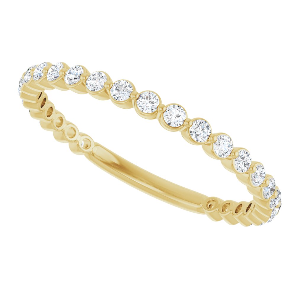 14K Yellow 1 1/6 CTW Lab-Grown Diamond Anniversary Band