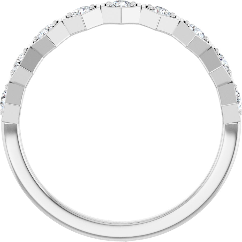 14K White Gold 3/8 CTW Lab-Grown Diamond Stackable Ring