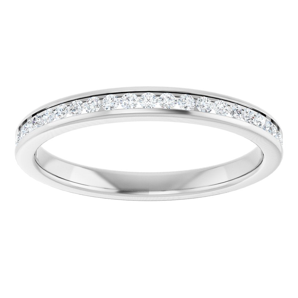14K White Gold 1/5 CTW Natural Diamond Anniversary Band