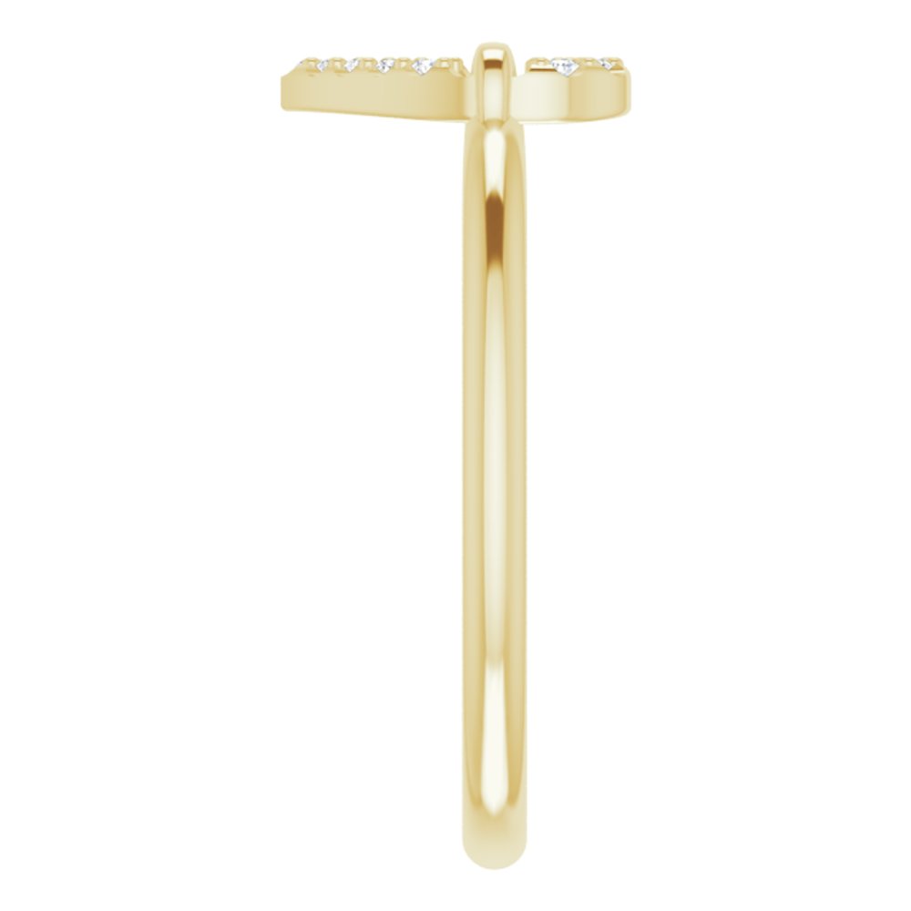 14K Yellow .07 CTW Natural Diamond Heart Ring