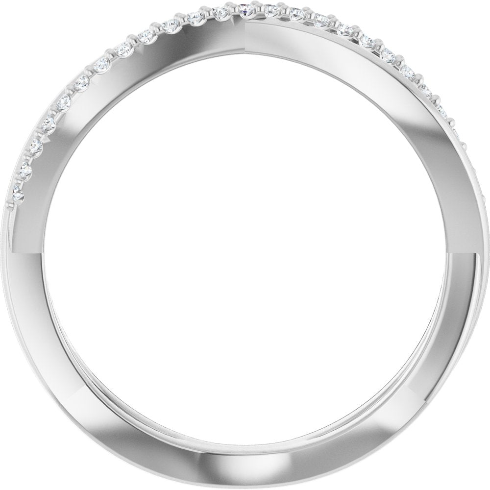 14K White 1/10 CTW Natural Diamond Anniversary Band