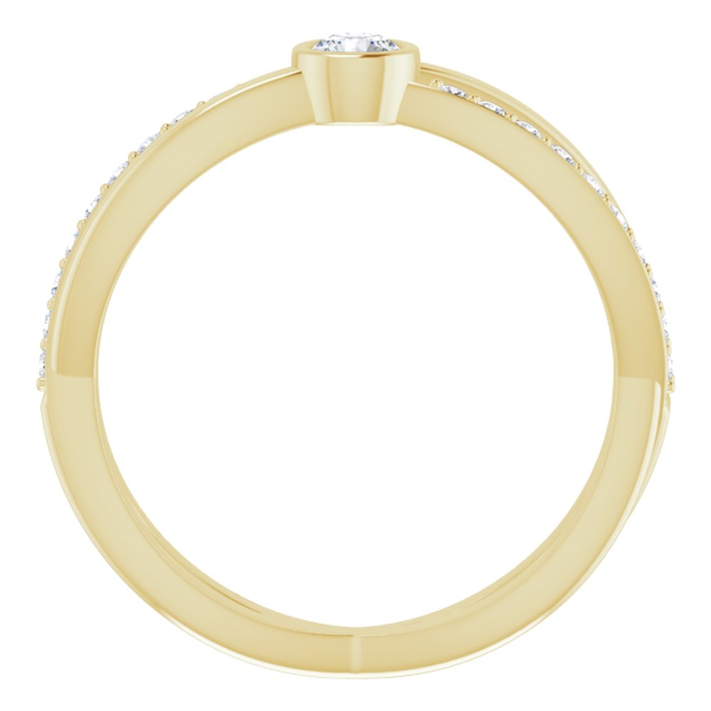 14K Yellow 1/3 CTW Natural Diamond Ring
