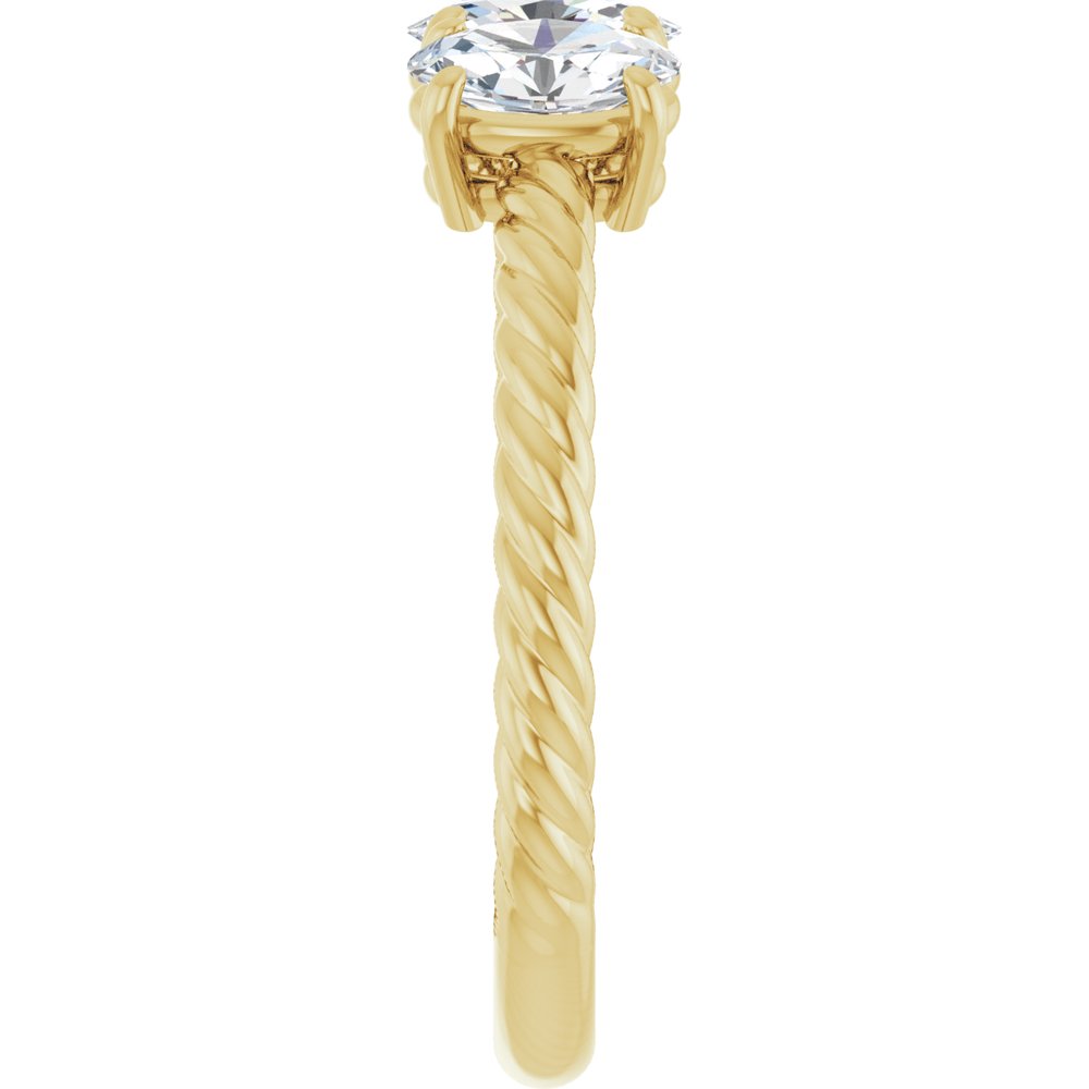 14K Yellow Gold 1 1/5 CTW Lab-Grown Diamond Three-Stone Ring