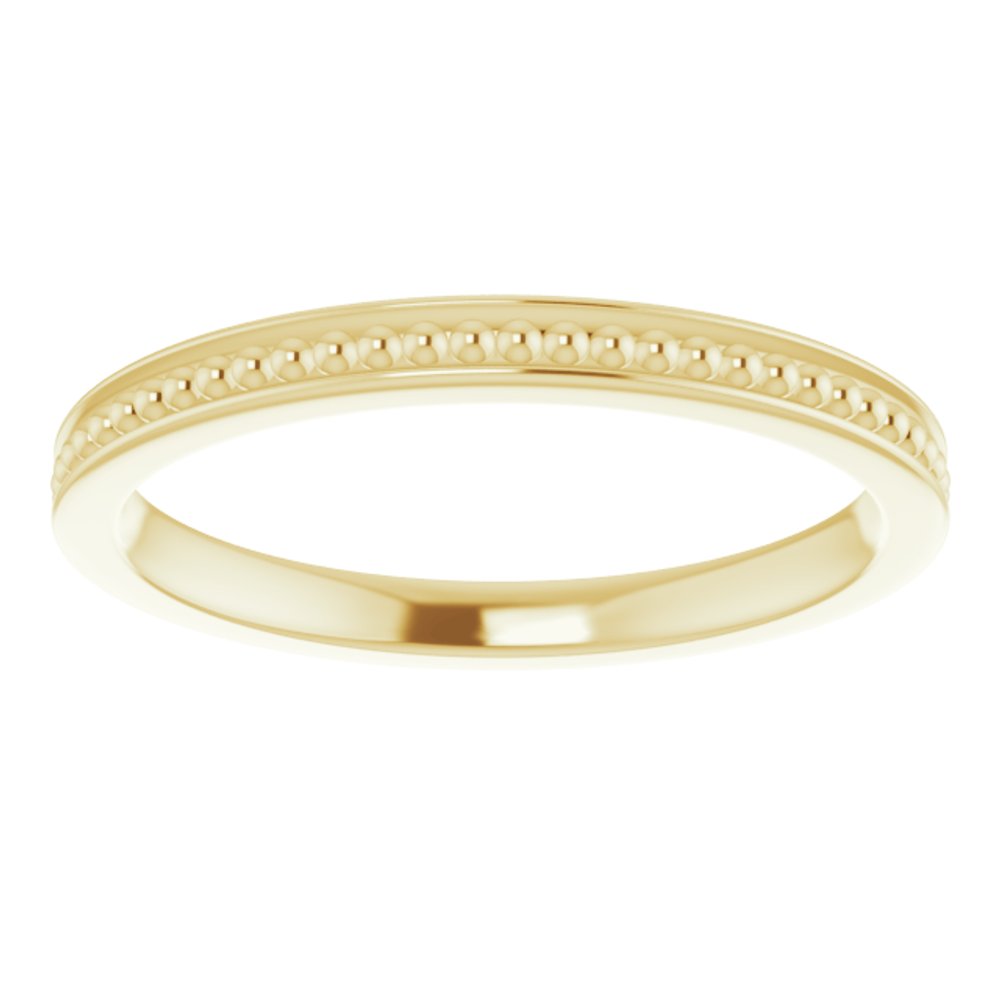 14K Yellow Gold Stackable Bead Ring