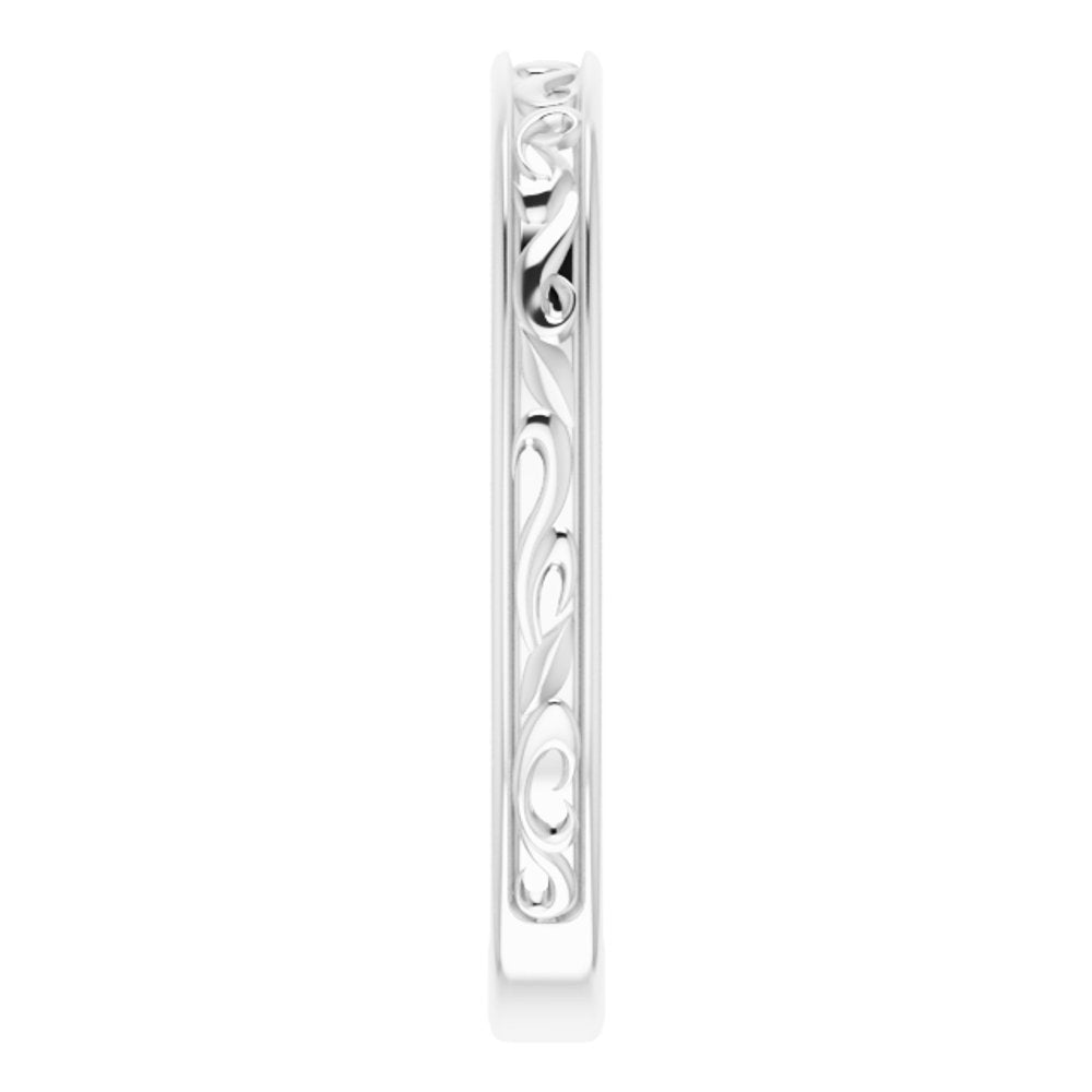 Platinum Vintage-Inspired Band