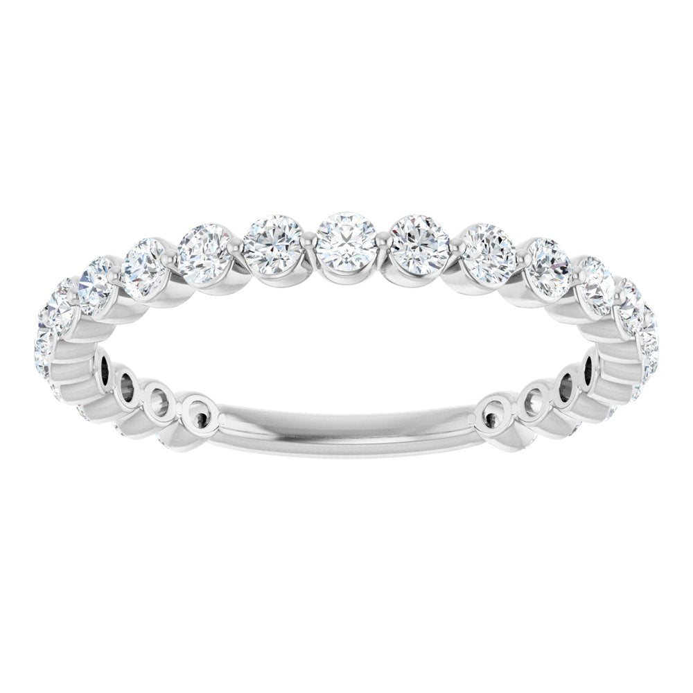 14K White 3/4 CTW Lab-Grown Diamond Anniversary Band